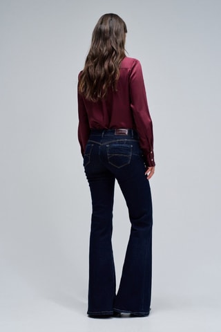 Jean flare push-up - Bleu