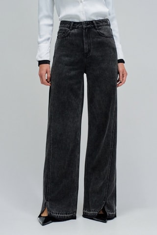 Jean loose taille haute - Noir
