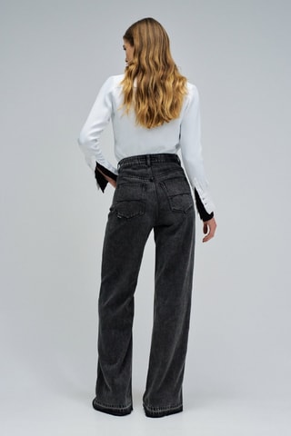 Jean loose taille haute - Noir