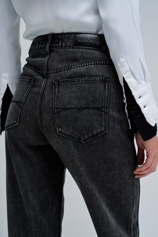 Jean loose taille haute - Noir