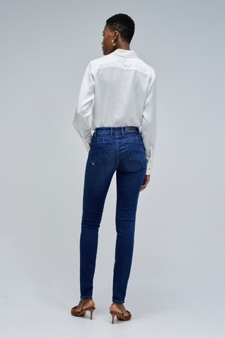 Jean skinny push-up - Bleu