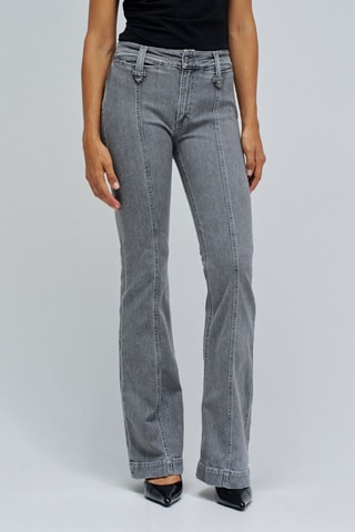 Jean flare push-up - Gris clair