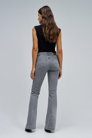 Jean flare push-up - Gris clair