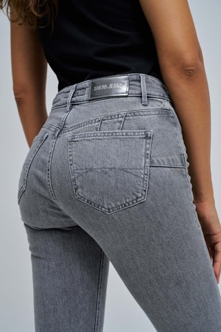 Jean flare push-up - Gris clair