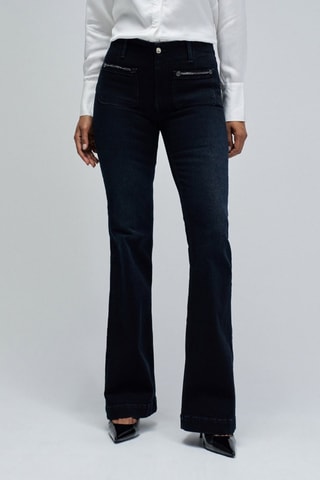 Jean flare push-up - Bleu