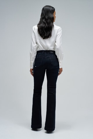 Jean flare push-up - Bleu