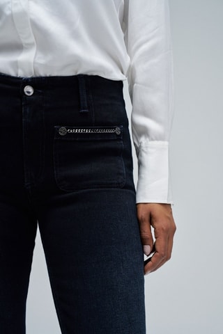 Jean flare push-up - Bleu