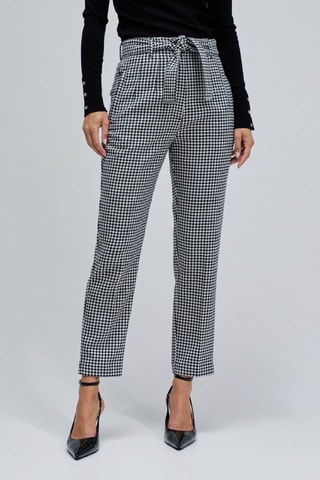 Pantalon slim taille haute - Écru