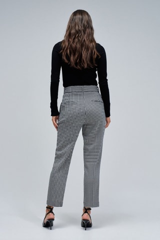 Pantalon slim taille haute - Écru