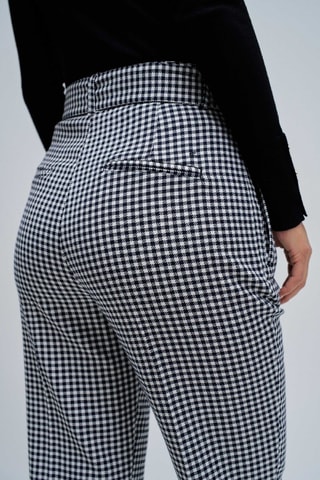 Pantalon slim taille haute - Écru