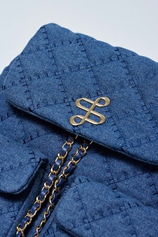 Sac à dos en jean - Bleu
