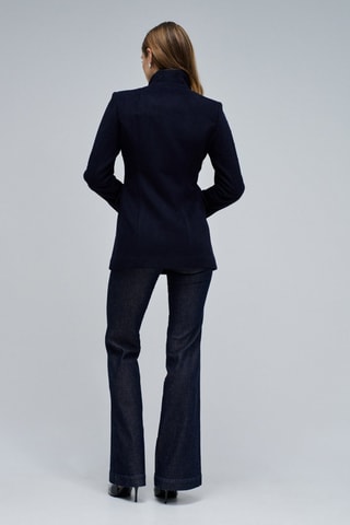 Manteau en laine - Bleu foncé