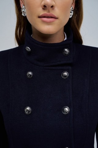 Manteau en laine - Bleu foncé