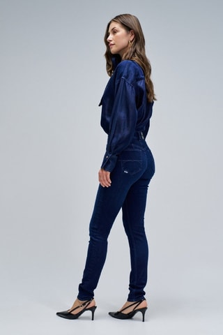 Jean skinny push-up - Bleu