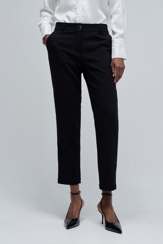 Chino slim taille haute - Noir