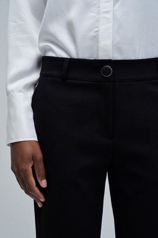 Chino slim taille haute - Noir