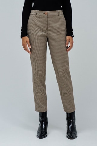 Chino slim taille haute - Marron