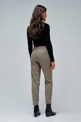 Chino slim taille haute - Marron
