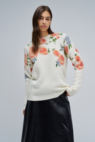 Pull en laine et mohair - Écru