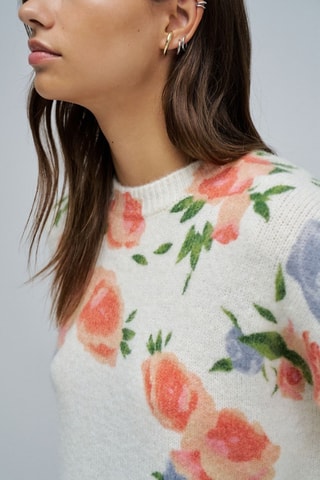 Pull en laine et mohair - Écru