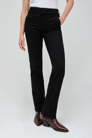 Chino straight taille haute - Noir
