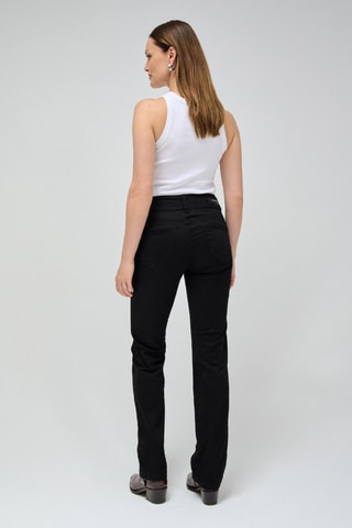 Chino straight taille haute - Noir