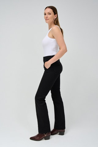 Chino straight taille haute - Noir