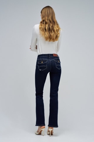 Jean bootcut push-up - Bleu