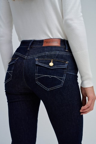 Jean bootcut push-up - Bleu