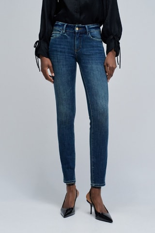 Jean skinny push-up - Bleu
