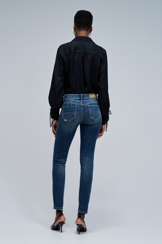 Jean skinny push-up - Bleu