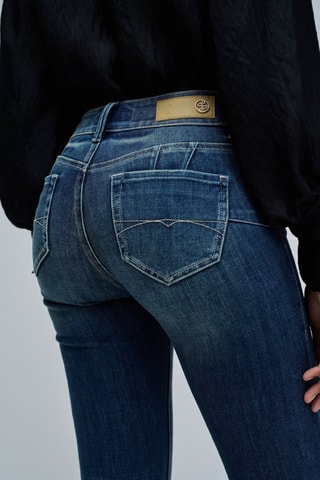 Jean skinny push-up - Bleu