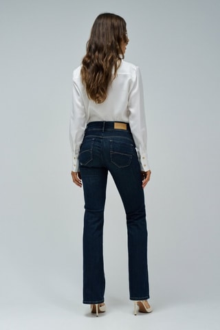 Jean bootcut taille haute - Bleu