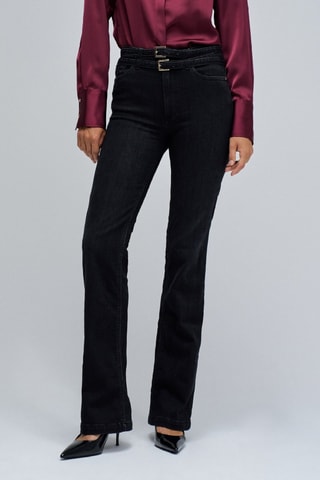 Jean bootcut push-up - Noir