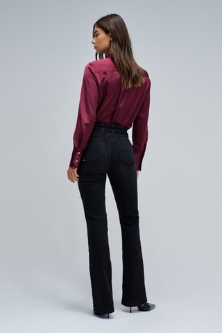 Jean bootcut push-up - Noir