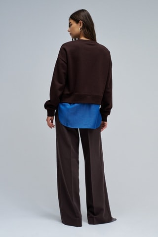 Sweat trompe-l’œil - Marron foncé