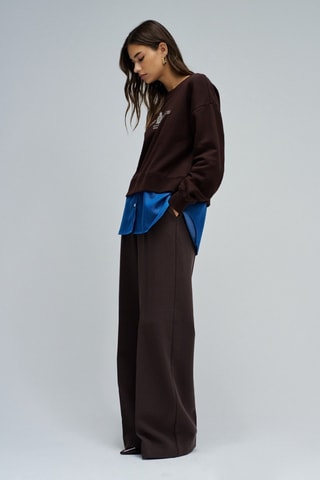 Sweat trompe-l’œil - Marron foncé