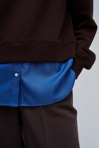 Sweat trompe-l’œil - Marron foncé