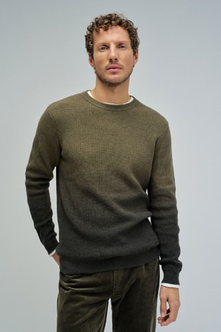 Pull dip and dye en laine - Vert