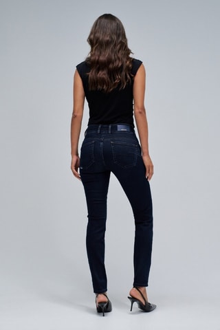 Jean skinny taille haute - Bleu foncé
