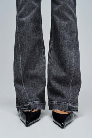 Jean flare taille haute - Noir