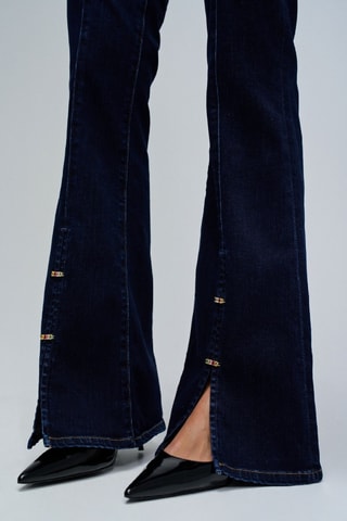 Jean flare push-up - Bleu