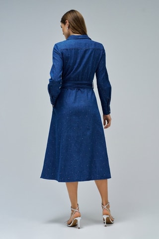 Robe chemise en jean - Bleu