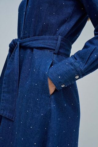 Robe chemise en jean - Bleu