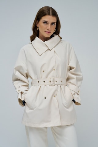 Trench à capuche - Beige