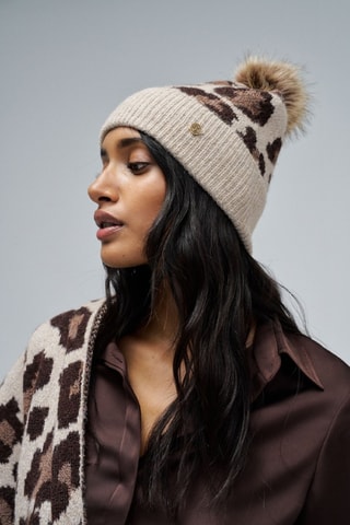 Bonnet à pompon - Beige