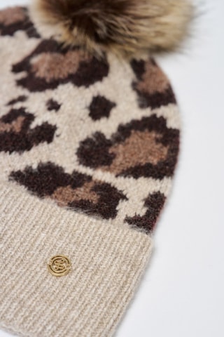 Bonnet à pompon - Beige