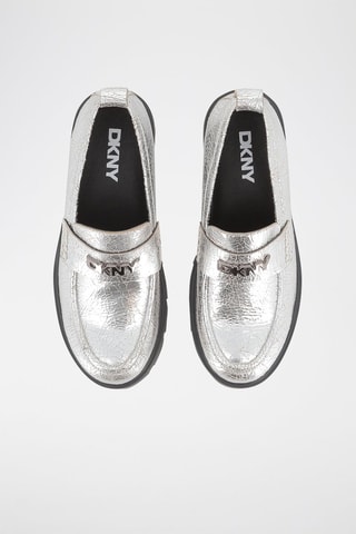 Mocassini in pelle - Argentato - DKNY