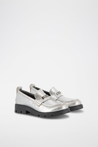 Mocassini in pelle - Argentato - DKNY