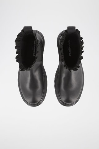 Bottines Chelsea en cuir - Noir - Karl Lagerfeld